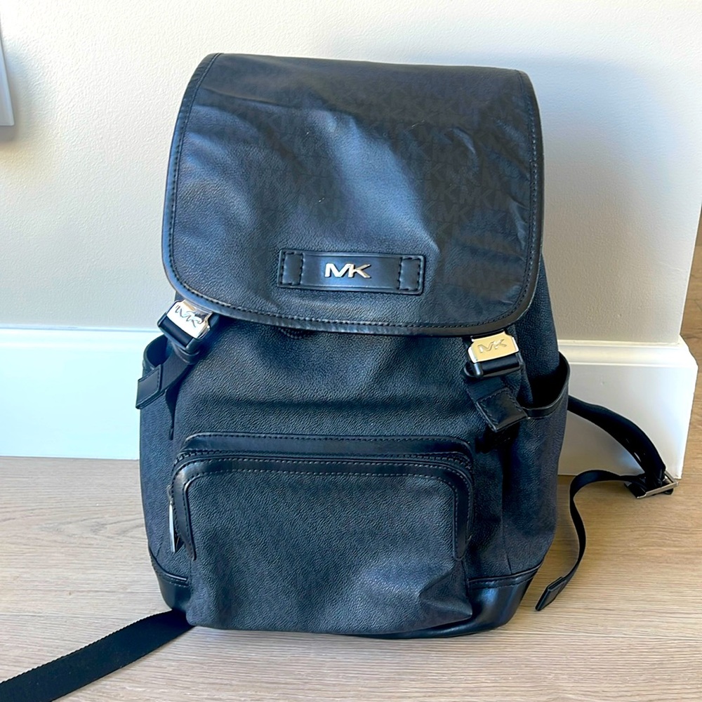 Men Michael Kors Black Backpack Urban Style. As is.Minor call out.